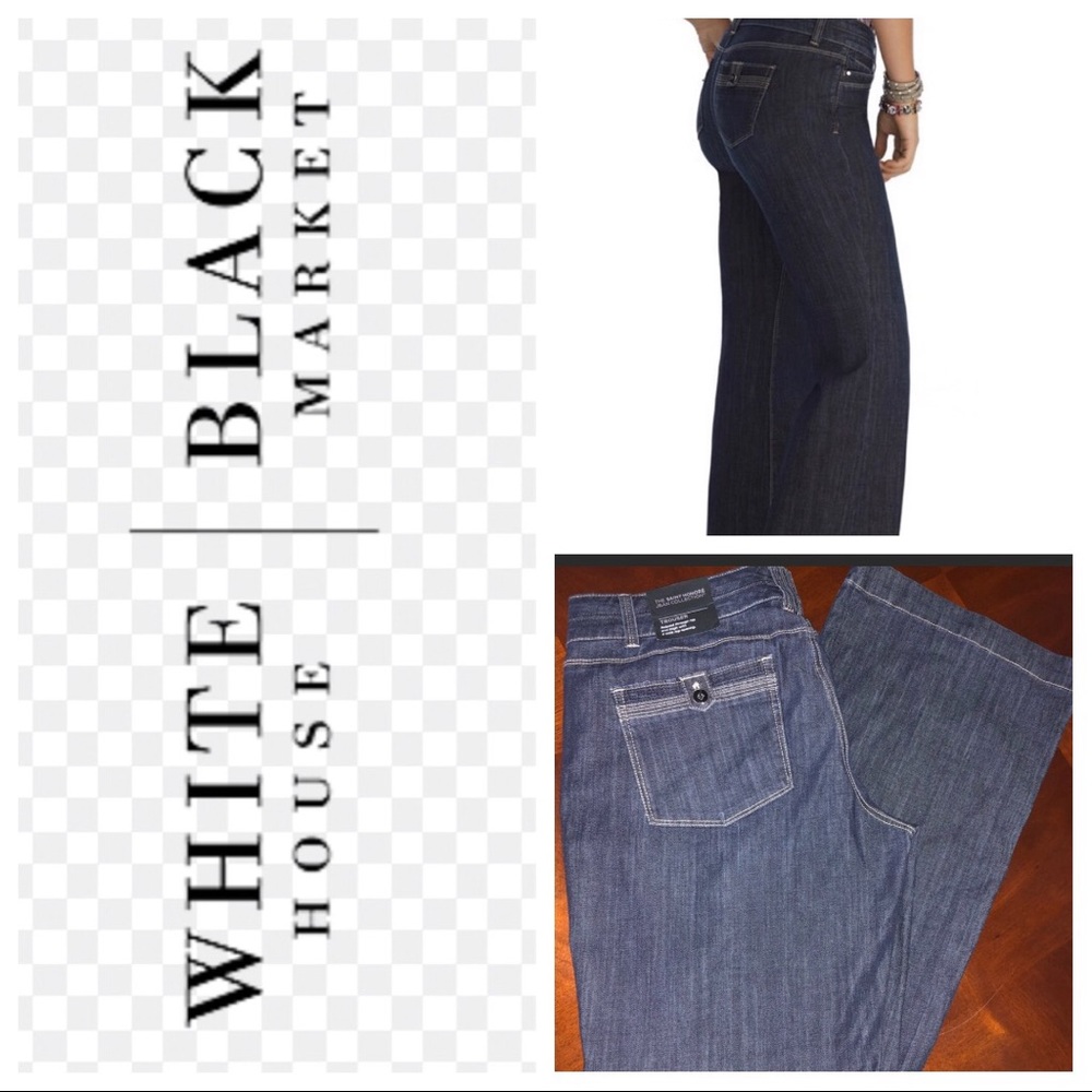 NWT WHBM TROUSER flared 80s vintage JEANS - Picture 1 of 8